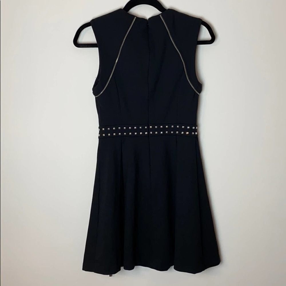 Michael Kors Studded Zipper-Trim Dress Black Small - Picture 8 of 10